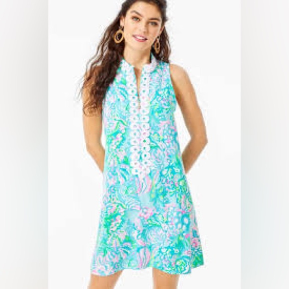 Lilly Pulitzer Aqua La Vista Jane Dress size 12 new!